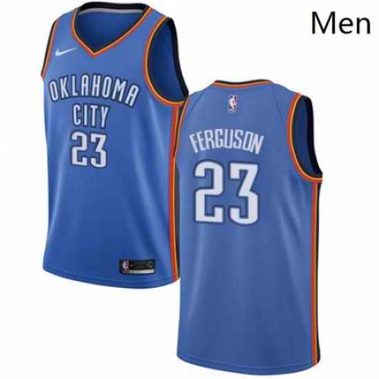Mens Nike Oklahoma City Thunder 23 Terrance Ferguson Swingman Royal Blue Road NBA Jersey Icon Edition